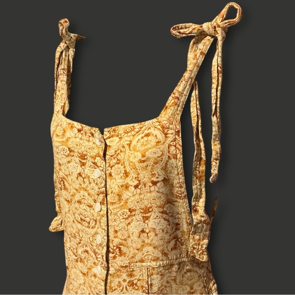 Free People Tan Floral Jumpsuit - Picture 3 of 5